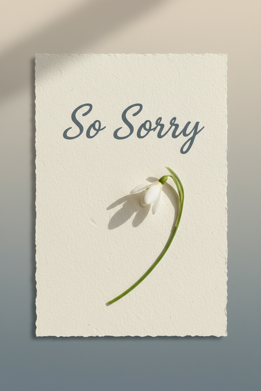 So Sorry condolence card image